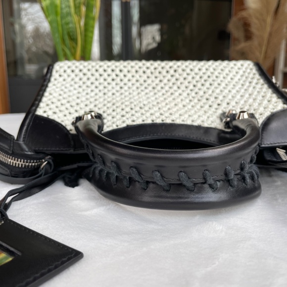 Balenciaga Weaving Classic Mini City in Black and White - Picture 3 of 14